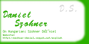 daniel szohner business card